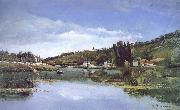 Camille Pissarro First Nepali Weiye Marx and Engels river bank Spain oil painting reproduction
